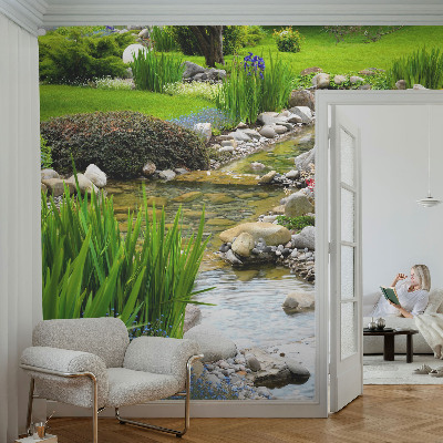 Vlies fototapet med motiv af en idyllisk have
