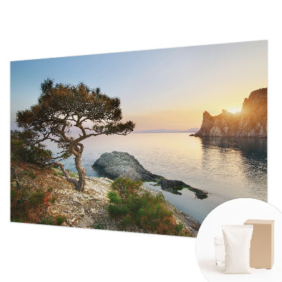 Fototapet stue med et fredeligt naturmotiv