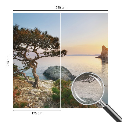 Fototapet stue med et fredeligt naturmotiv