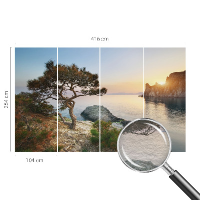 Fototapet stue med et fredeligt naturmotiv