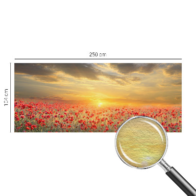 Fototapet soveværelse Valmuefelt