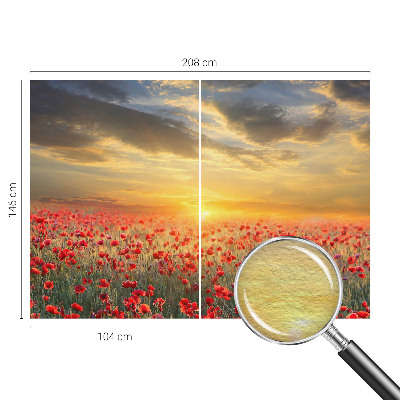 Fototapet soveværelse Valmuefelt