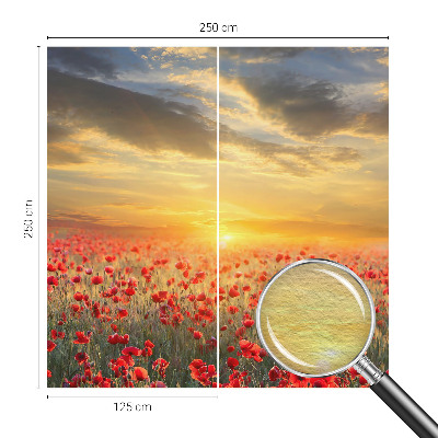 Fototapet soveværelse Valmuefelt