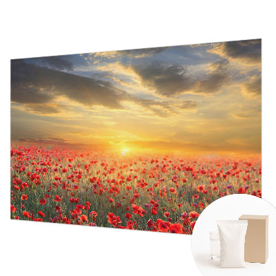 Fototapet soveværelse Valmuefelt