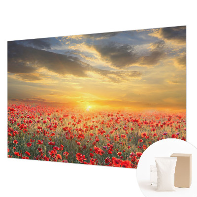 Fototapet soveværelse Valmuefelt