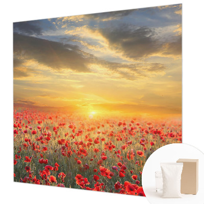 Fototapet soveværelse Valmuefelt