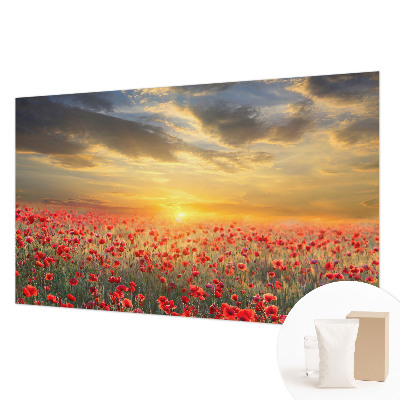 Fototapet soveværelse Valmuefelt