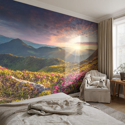 Fototapet til børn med bjergpanorama