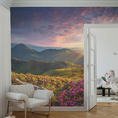 Fototapet til børn med bjergpanorama