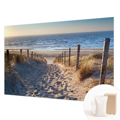 Fototapet efter mål med motiv af en strandsti