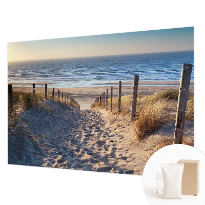 Fototapet efter mål med motiv af en strandsti