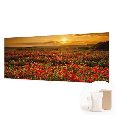 Stor fototapet Valmuefelt