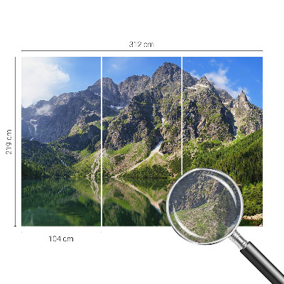 Fototapet med et malerisk bjerglandskab