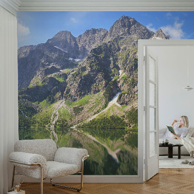 Fototapet med et malerisk bjerglandskab