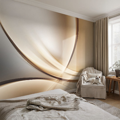 Fototapet soveværelse Afrundede linjer