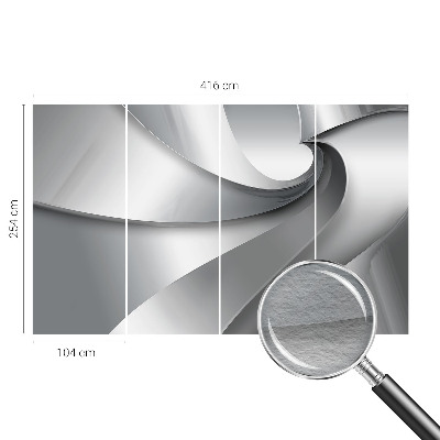 Fotovæg soveværelse med geometriske spiraler