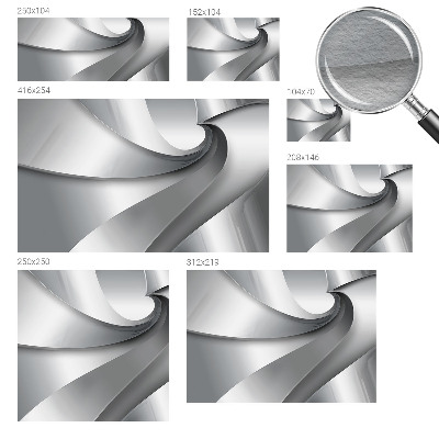 Fotovæg soveværelse med geometriske spiraler