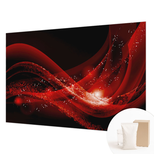 3D fototapet med rød vortex-motiv