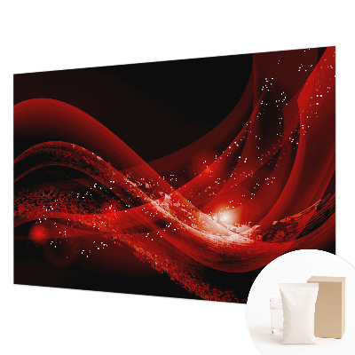 3D fototapet med rød vortex-motiv