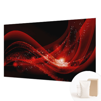 3D fototapet med rød vortex-motiv