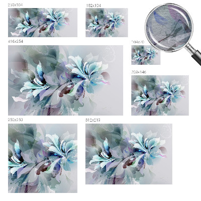 Fototapet stue Blomsterabstraktion