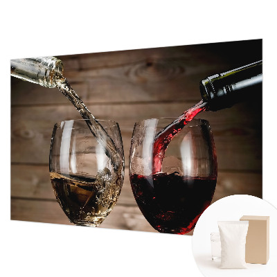 Fototapet børneværelse med motiv af et glas vin