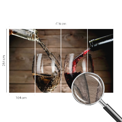 Fototapet børneværelse med motiv af et glas vin