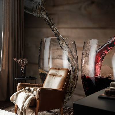 Fototapet børneværelse med motiv af et glas vin