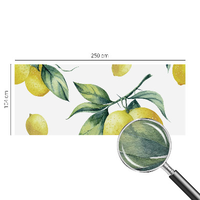 Fotovæg stue Citronmotiv