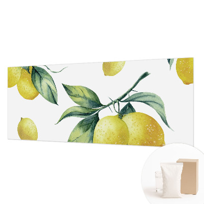 Fotovæg stue Citronmotiv