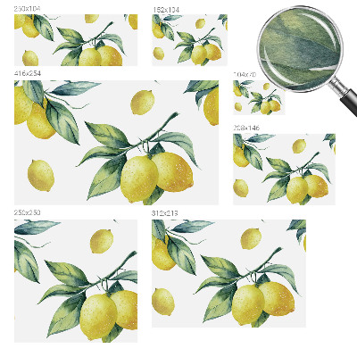 Fotovæg stue Citronmotiv