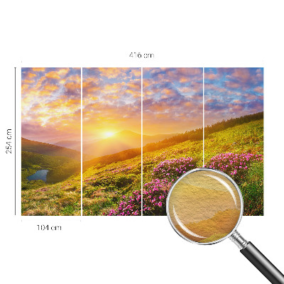 Fotovæg soveværelse Bjergvest