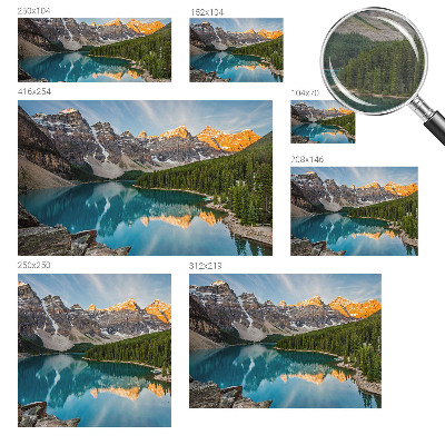 Stor fototapet Bjergrefleksion