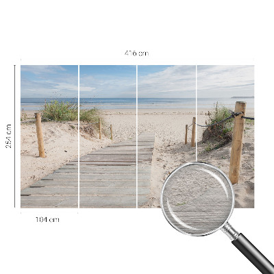 3D fototapet Trægangbro