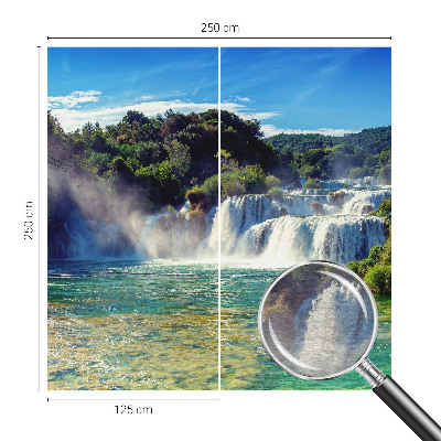 Non-woven fototapet med motiv af et vandfaldslandskab