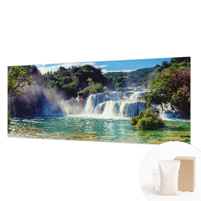 Non-woven fototapet med motiv af et vandfaldslandskab