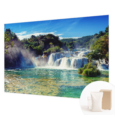 Non-woven fototapet med motiv af et vandfaldslandskab
