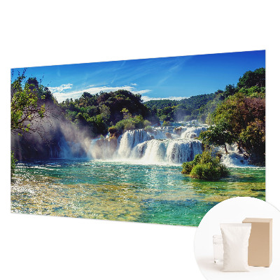 Non-woven fototapet med motiv af et vandfaldslandskab