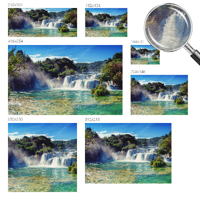 Non-woven fototapet med motiv af et vandfaldslandskab