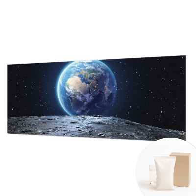 Fotovæg stue med kosmisk panorama