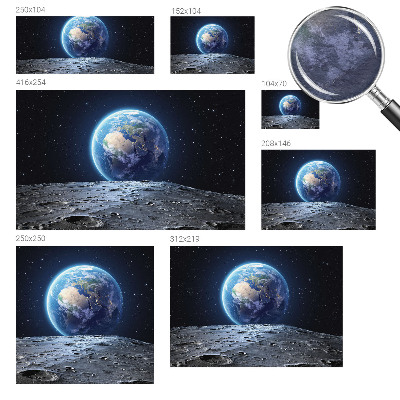 Fotovæg stue Kosmisk panorama