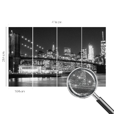 Fotovæg soveværelse Natpanorama