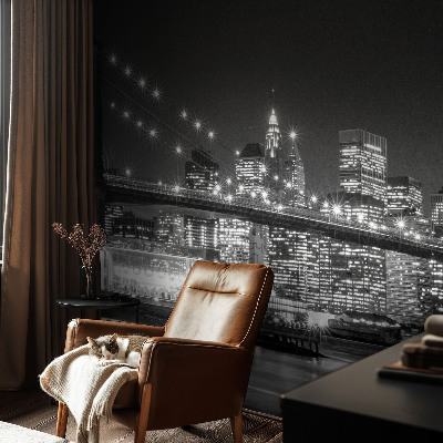 Fotovæg soveværelse Natpanorama