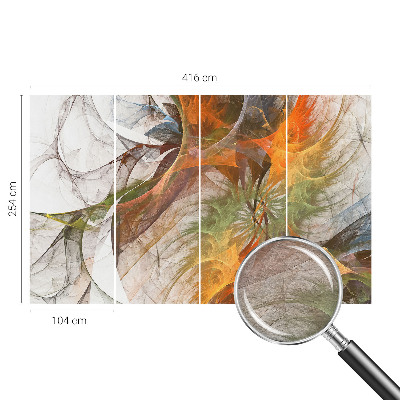 Modern fototapet med abstrakt kalejdoskopisk motiv