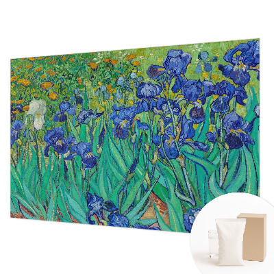 3D fototapet med motiv af haveblomster