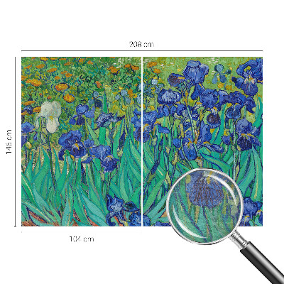 3D fototapet med motiv af haveblomster