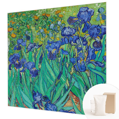 3D fototapet med motiv af haveblomster