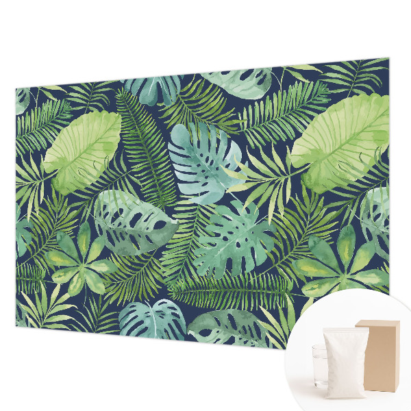 Non-woven fototapet med motiv af tropiske blade