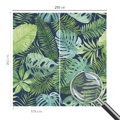 Non-woven fototapet med motiv af tropiske blade
