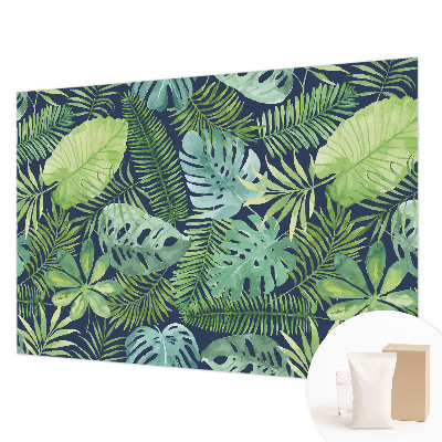 Non-woven fototapet med motiv af tropiske blade